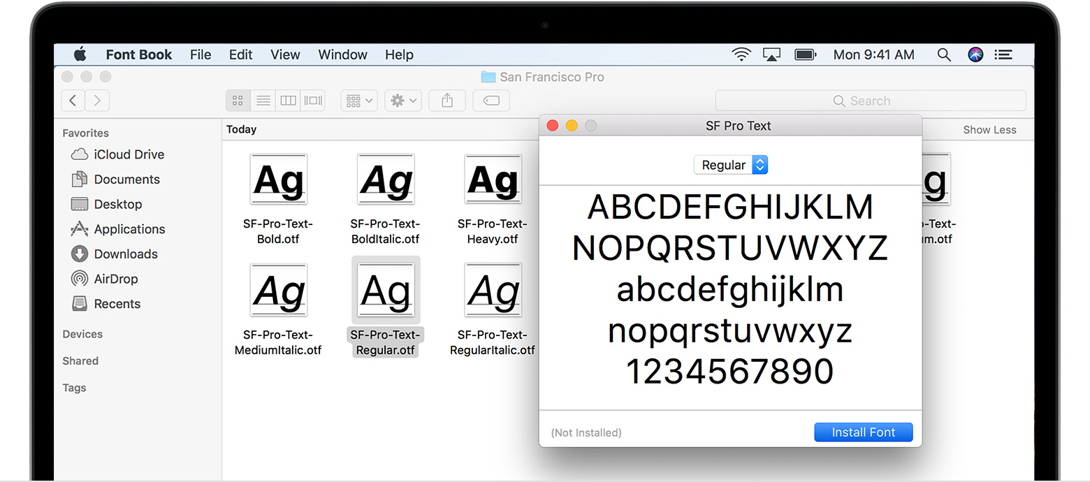 eot file format for mac