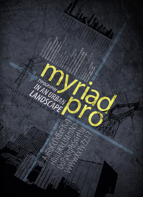 Ofre sammen Barcelona Myriad Pro SemiCondensed font | free download for WEB