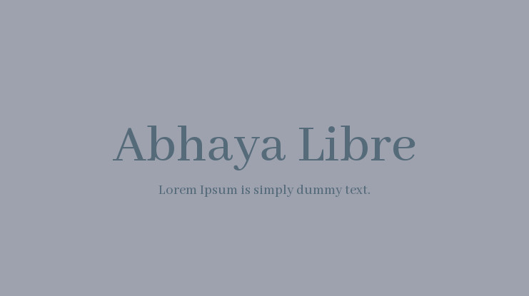 Abhaya Libre font | free download for WEB