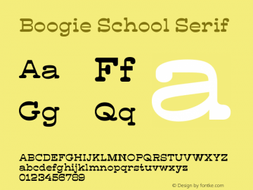 Boogie School Serif