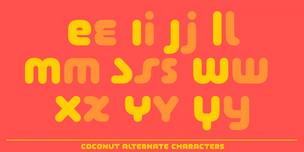 Coconut font | free download for WEB