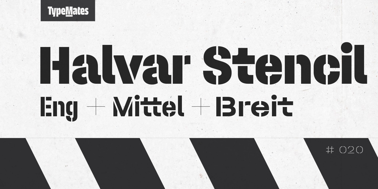Halvar Stencil Breitschrift