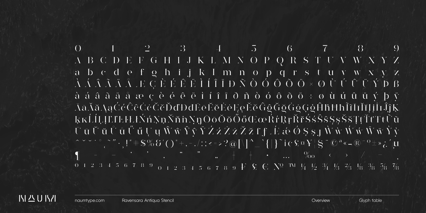 Ravensara Antiqua Stencil Font Free Download For Web