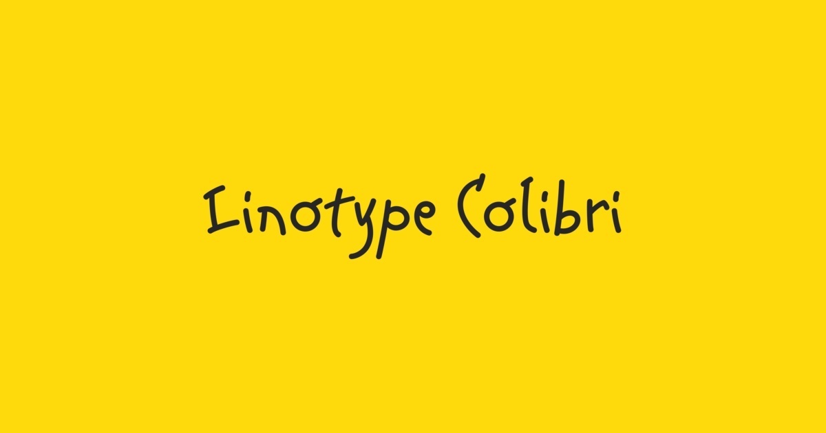 Linotype Colibri