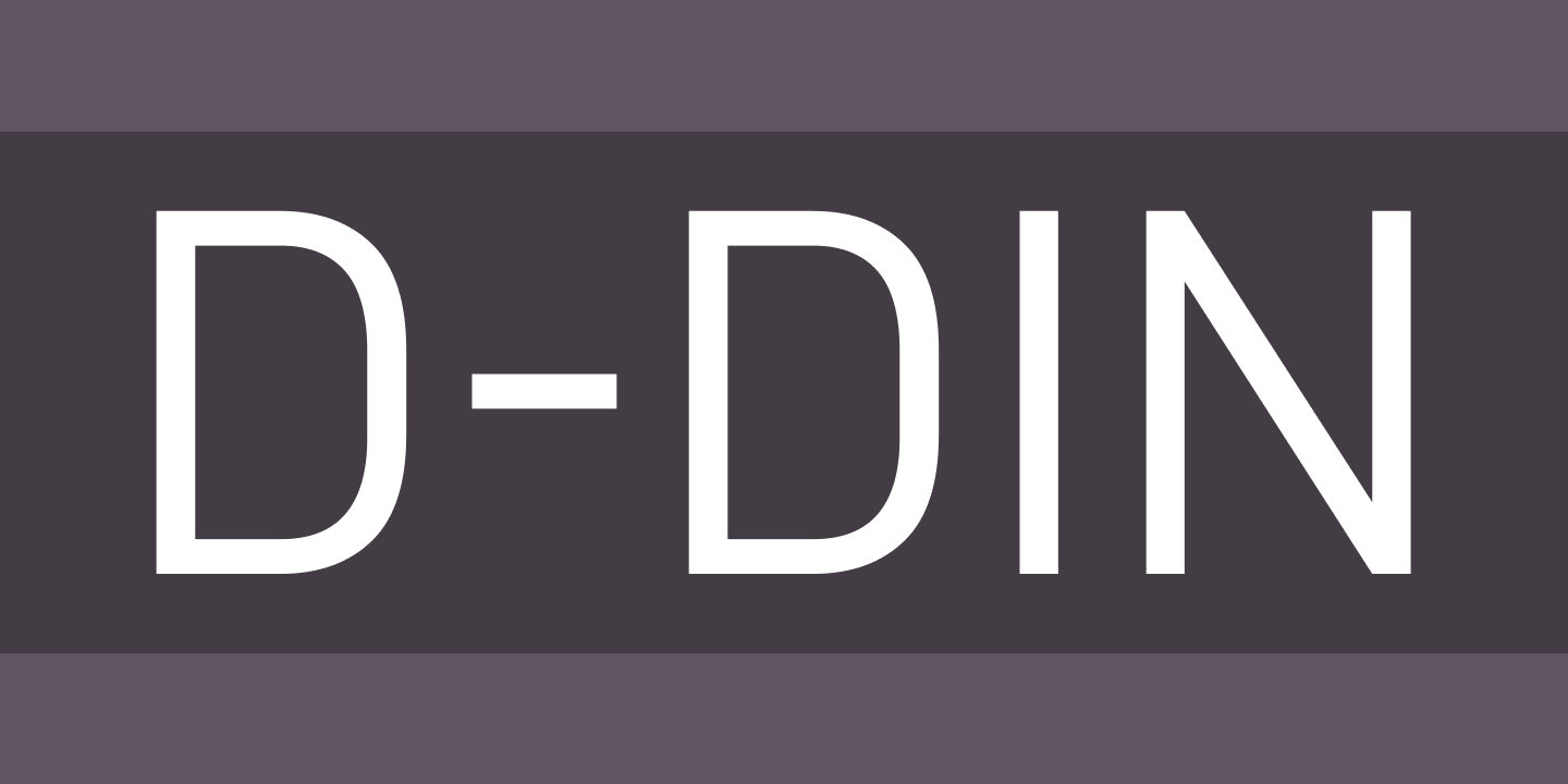 D-DIN font | free download for WEB