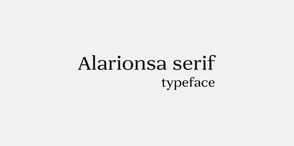 Alarionsa Serif