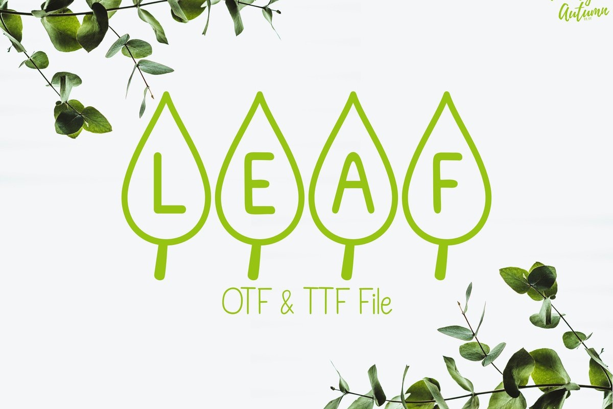 Leaf font | free download for WEB