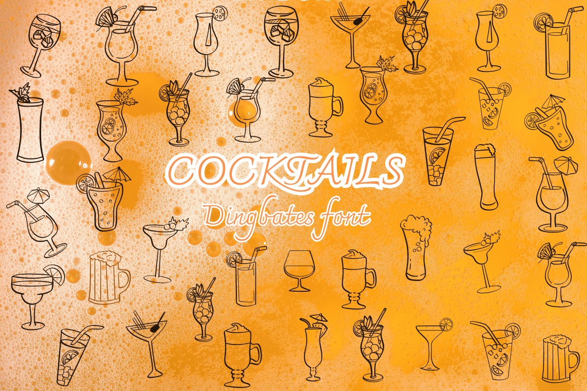 Cocktails font | free download for WEB