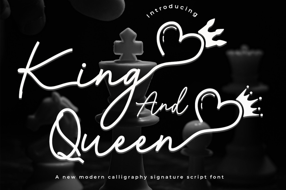 King and Queen font | free download for WEB