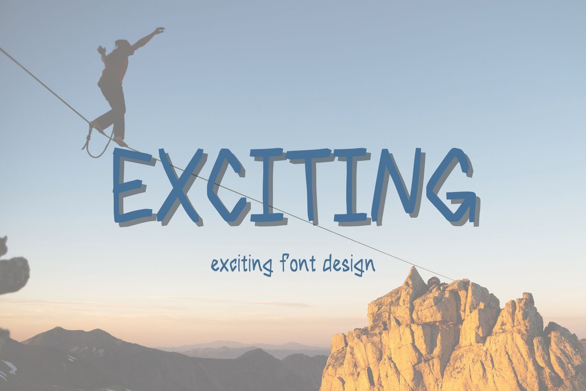 Exciting font | free download for WEB