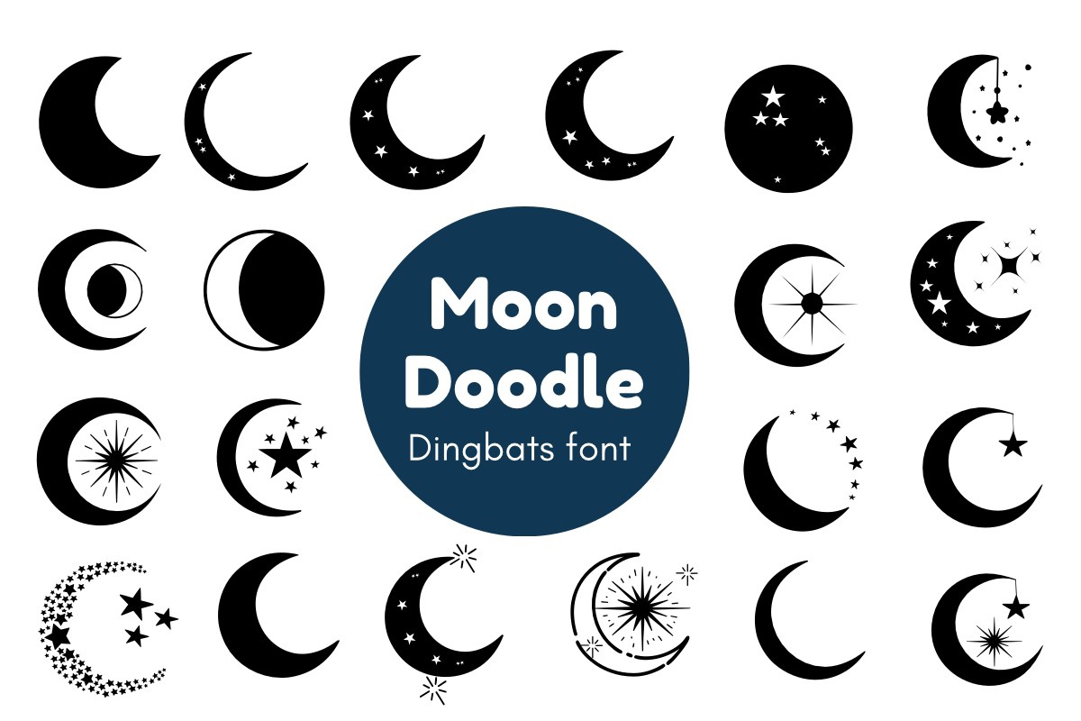 Moon Doodle font | free download for WEB